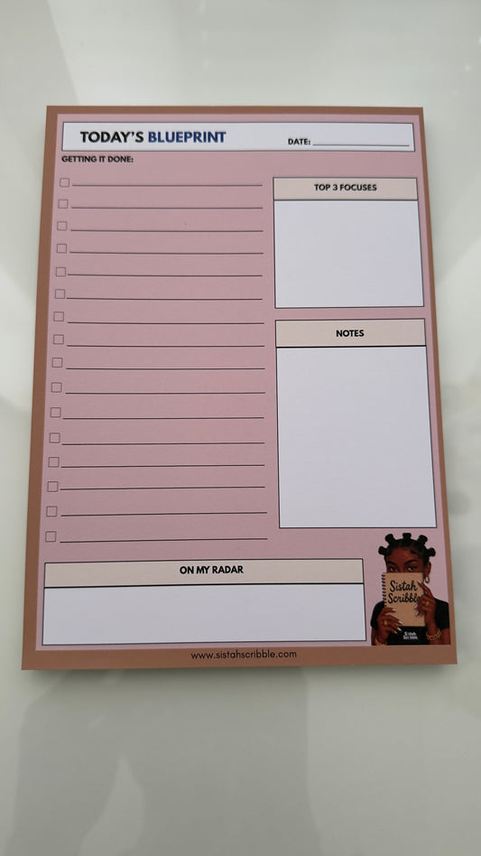 The Daily Blueprint Notepad (Dusky Pink)