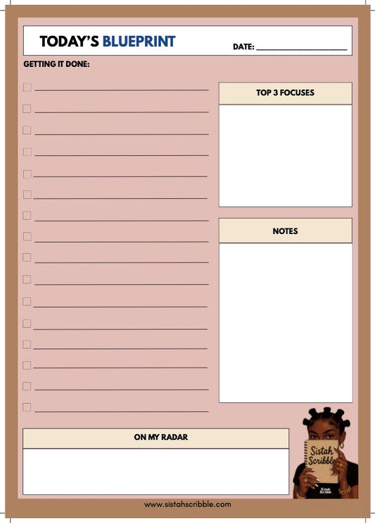 The Daily Blueprint Notepad (Dusky Pink)