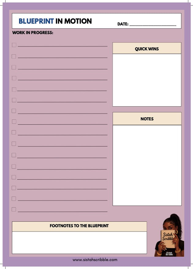 The Daily Blueprint Notepad (Purple)