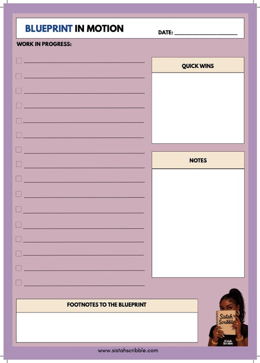 The Daily Blueprint Notepad (Purple)