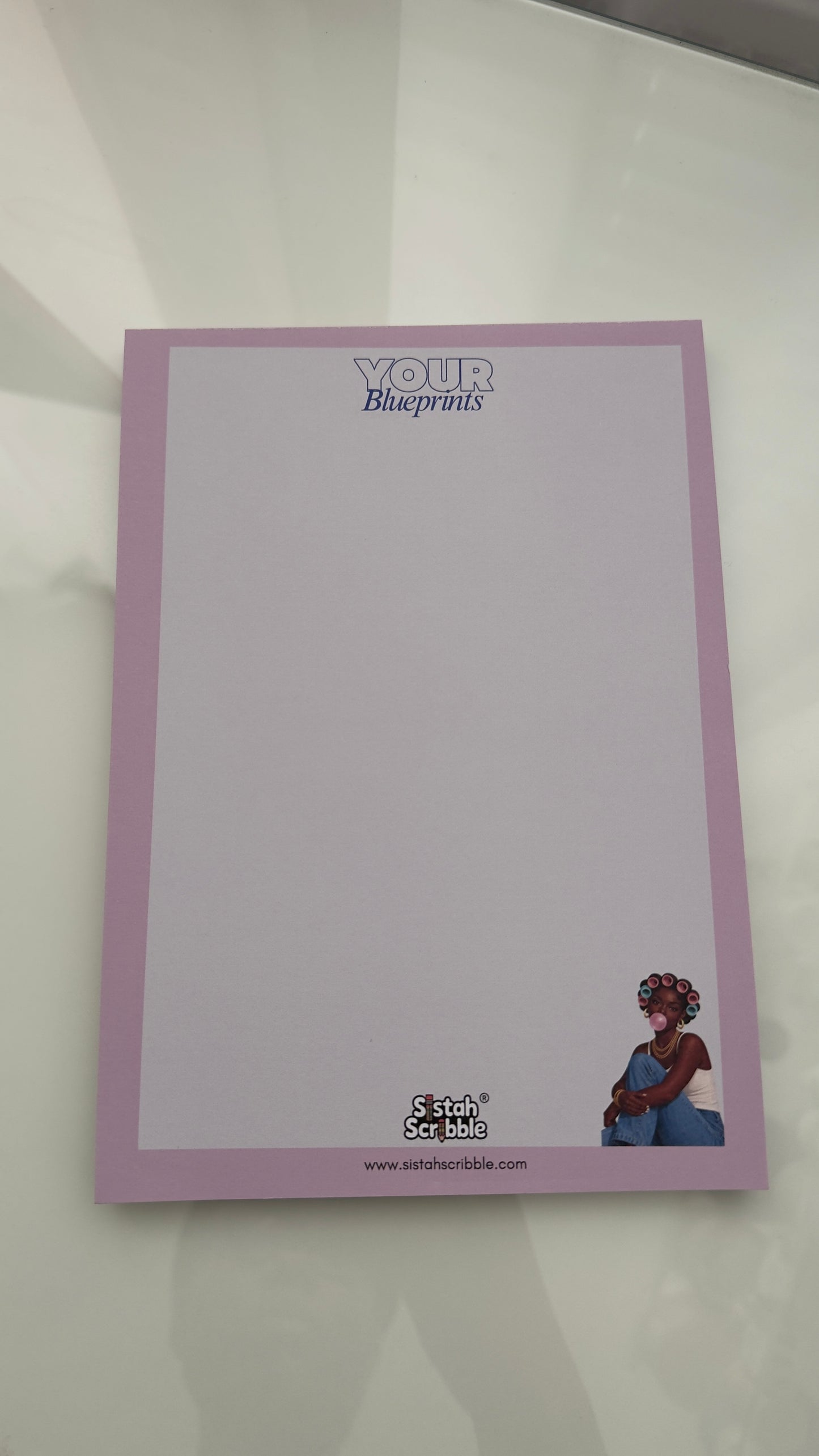 Blueprint in Motion Notepad (Grey & Dusky Pink)