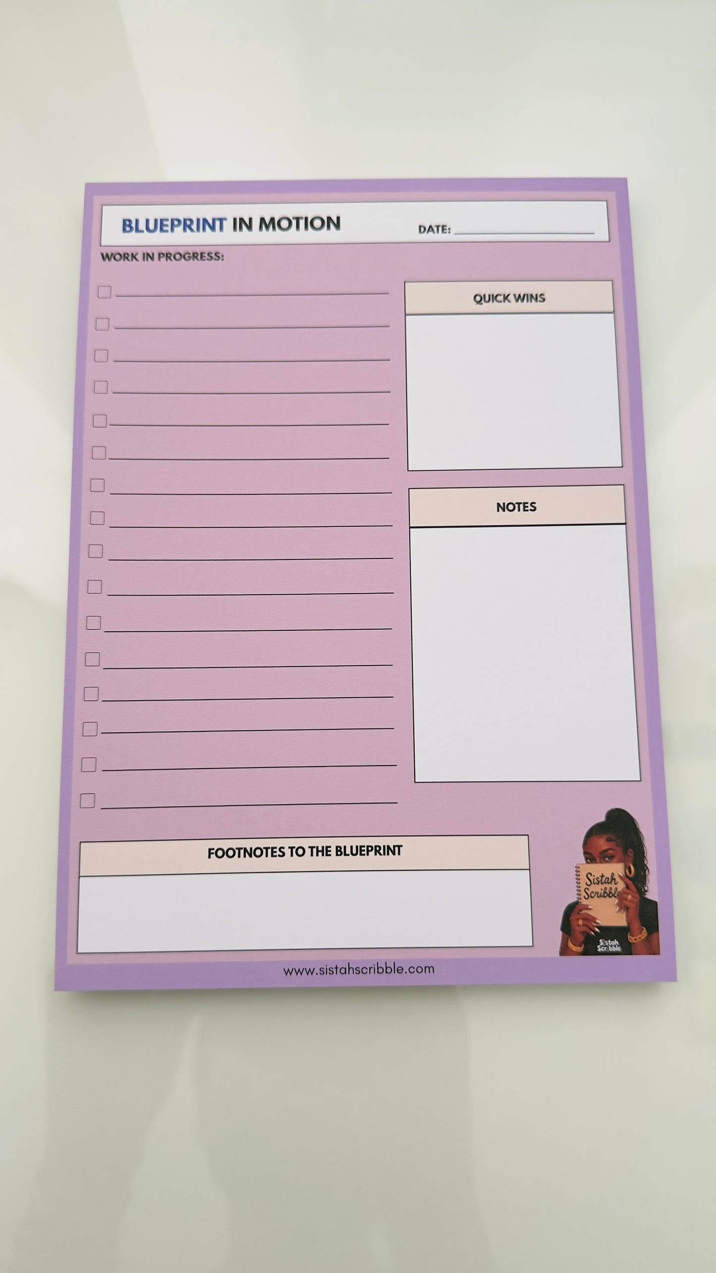 The Daily Blueprint Notepad (Purple)