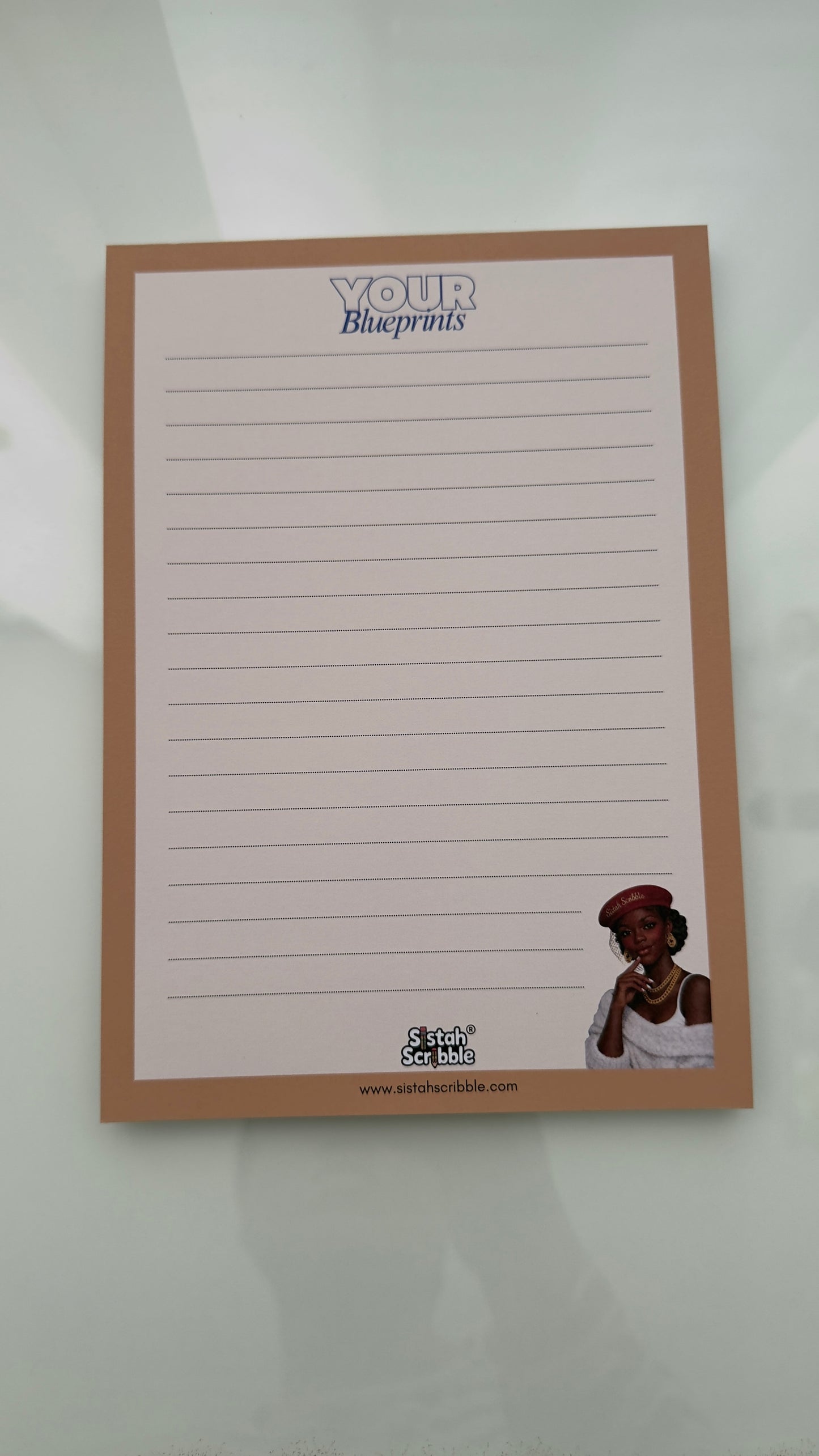 The Open Blueprint Notepad (Dusky Orange)