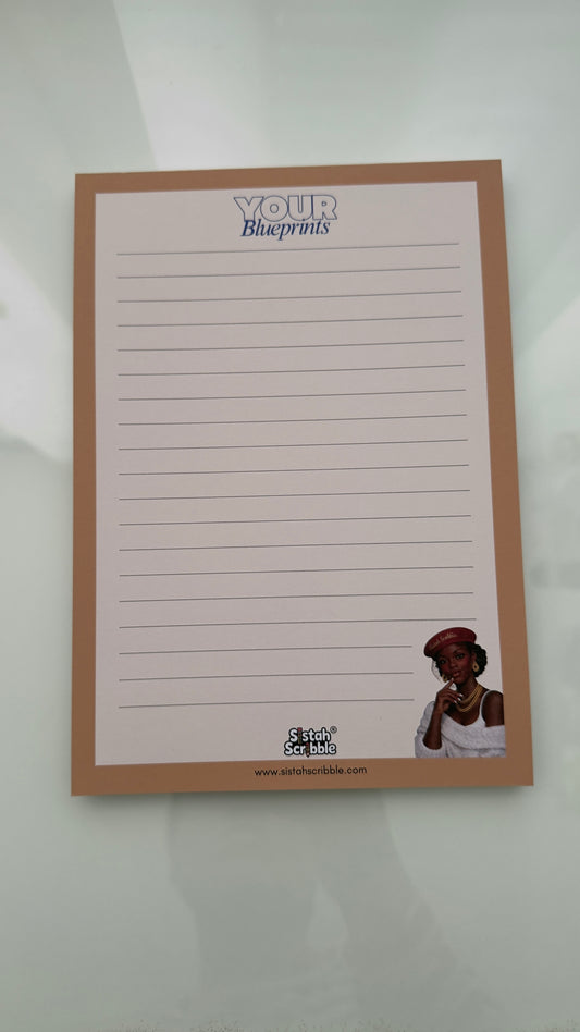 The Open Blueprint Notepad (Dusky Orange)