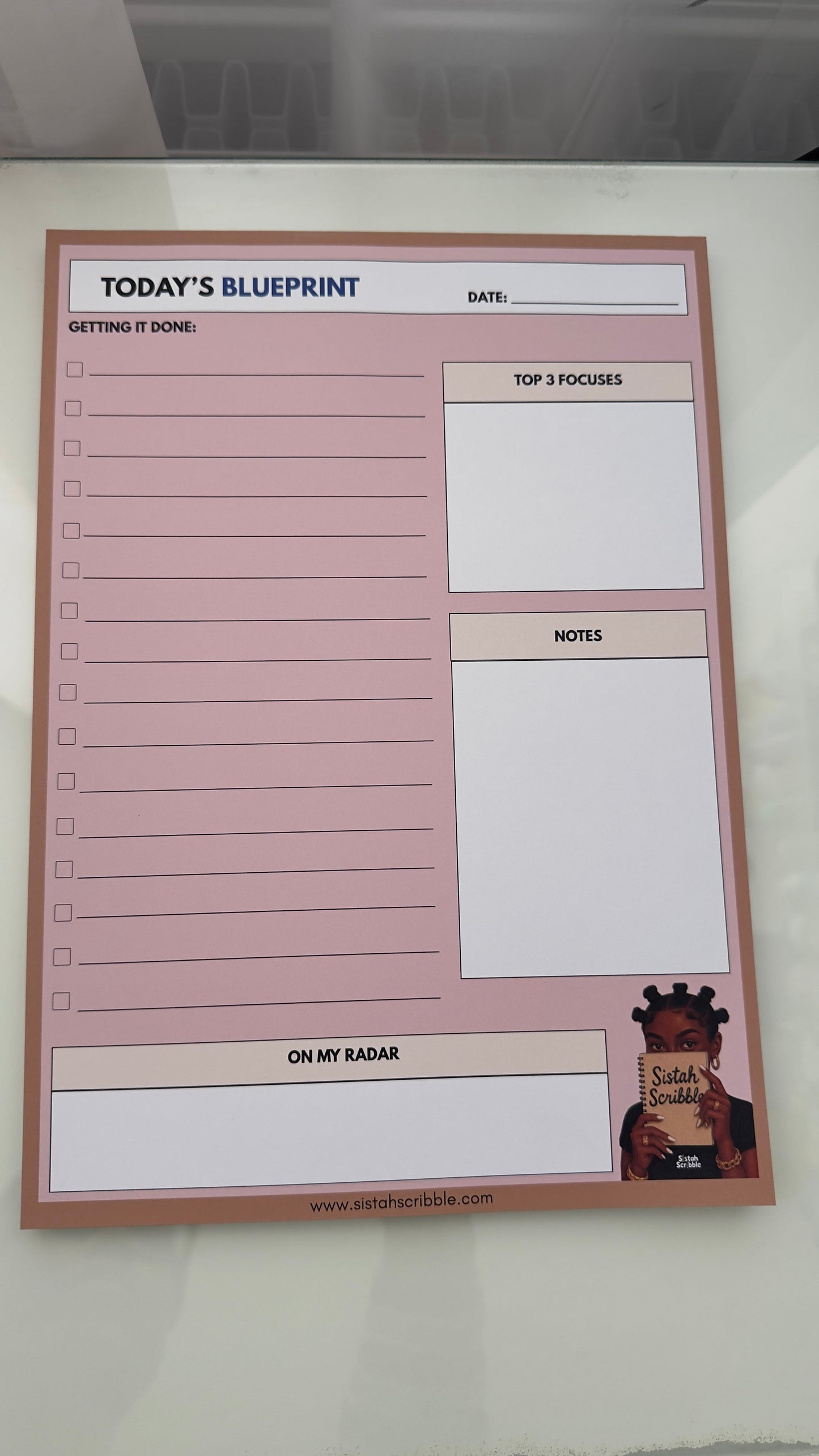 The Daily Blueprint Notepad (Dusky Pink)