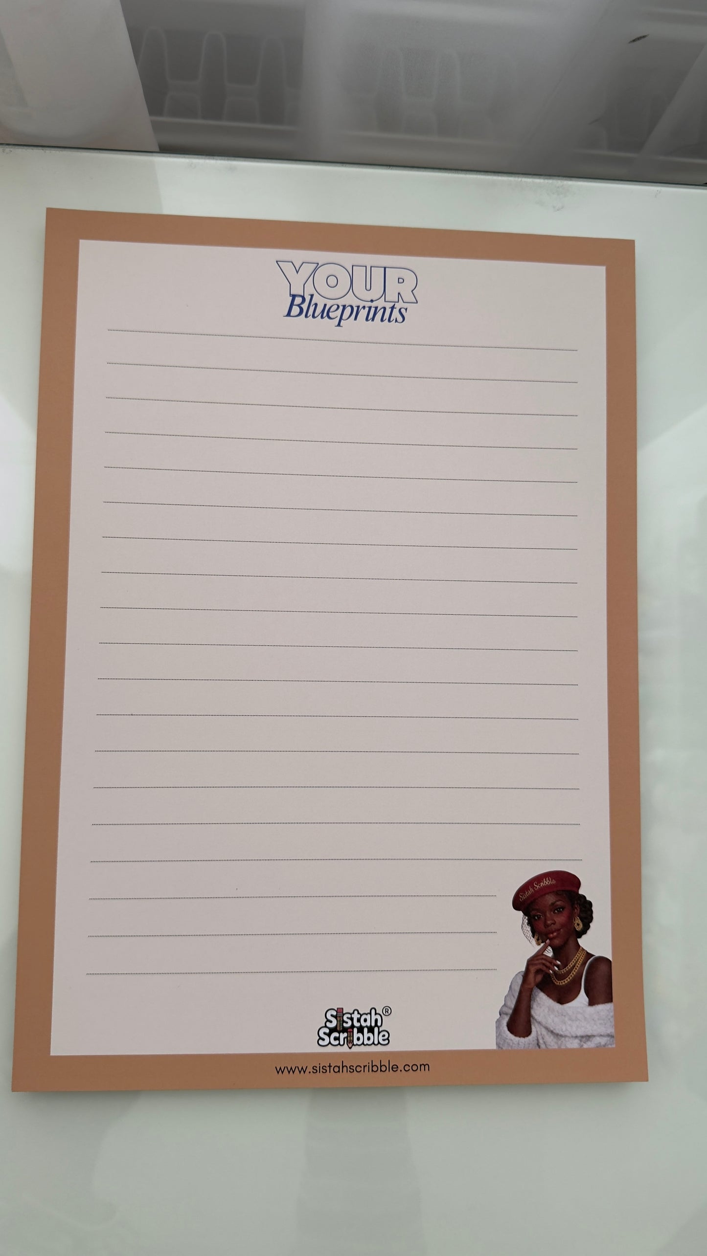 The Open Blueprint Notepad (Dusky Orange)
