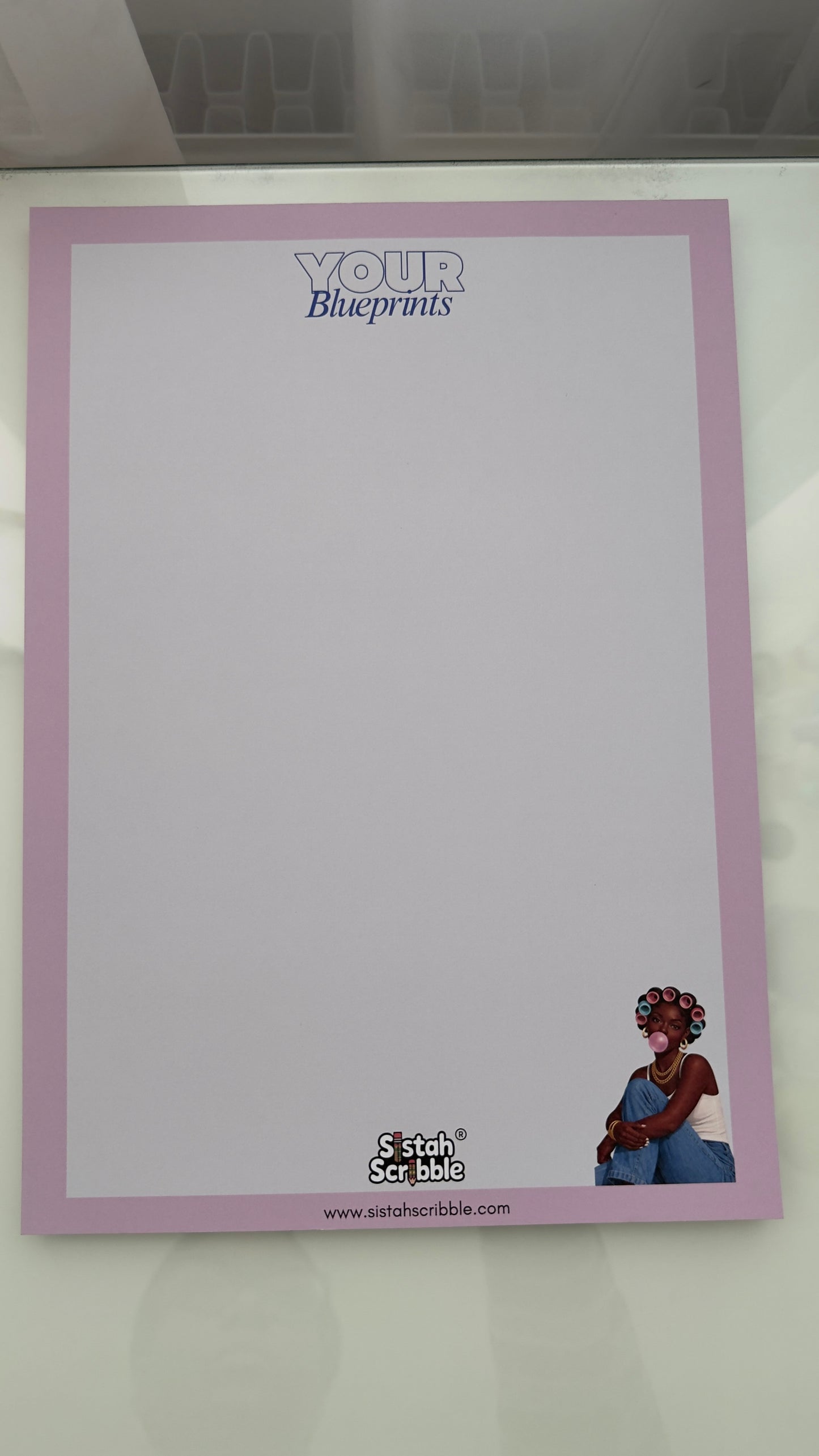 Blueprint in Motion Notepad (Grey & Dusky Pink)