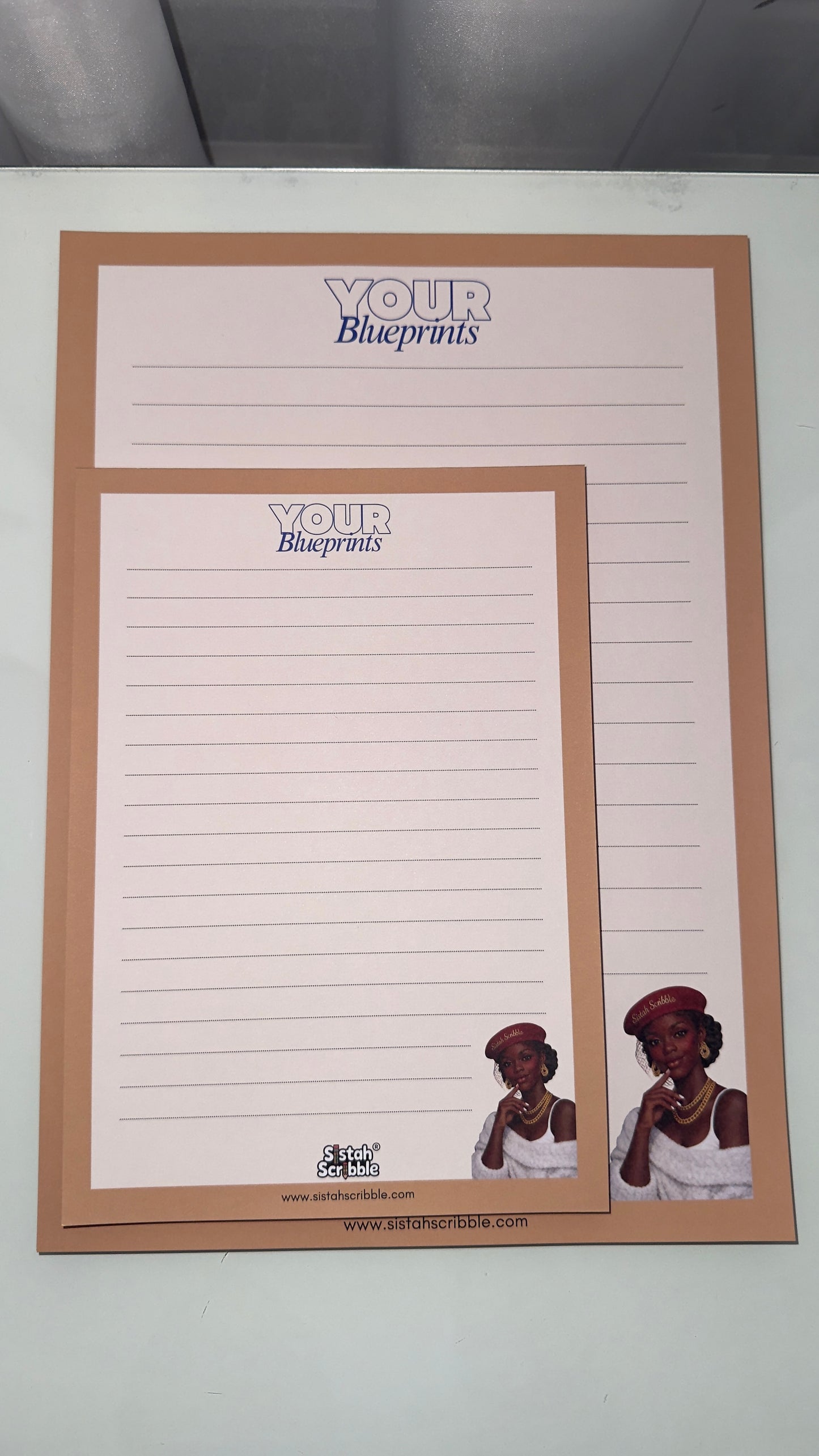 The Open Blueprint Notepad (Dusky Orange)