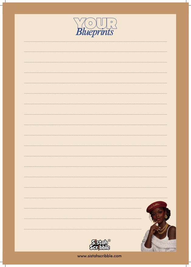 The Open Blueprint Notepad (Dusky Orange)