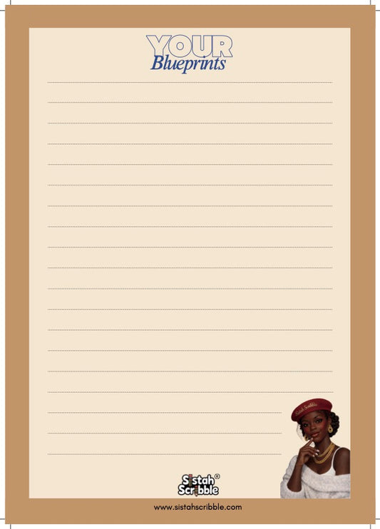 The Open Blueprint Notepad (Dusky Orange)