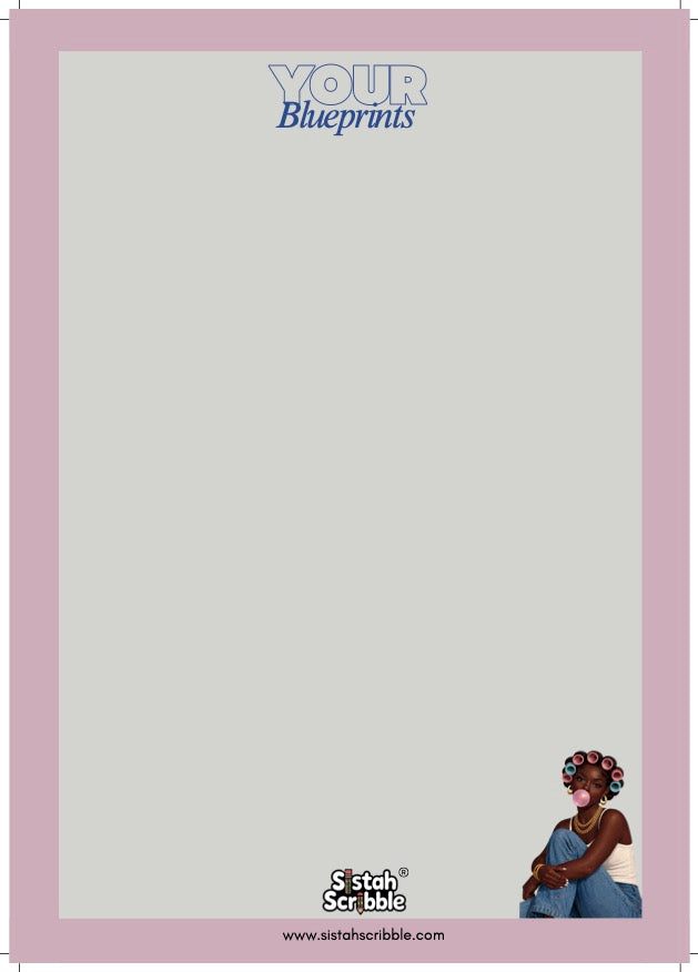 Blueprint in Motion Notepad (Grey & Dusky Pink)